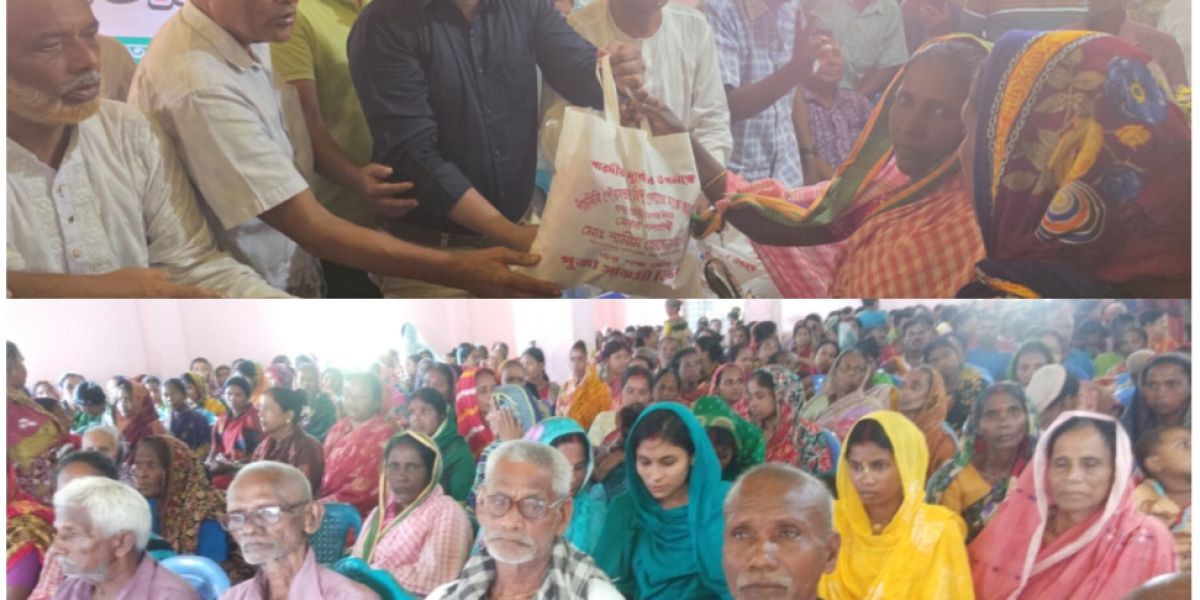 পাঁচবিবিতে ১৩শ হিন্দু ধর্মালম্বীদের মাঝে পুজার সামগ্রী বিতরণ করলেন মেয়র প্রার্থী শামীম হোসেন..