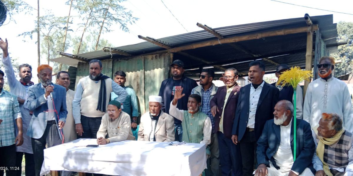জয়পুরহাট-২ আসনে বিএনপি প্রার্থীর গণসংযোগ ও পথসভা