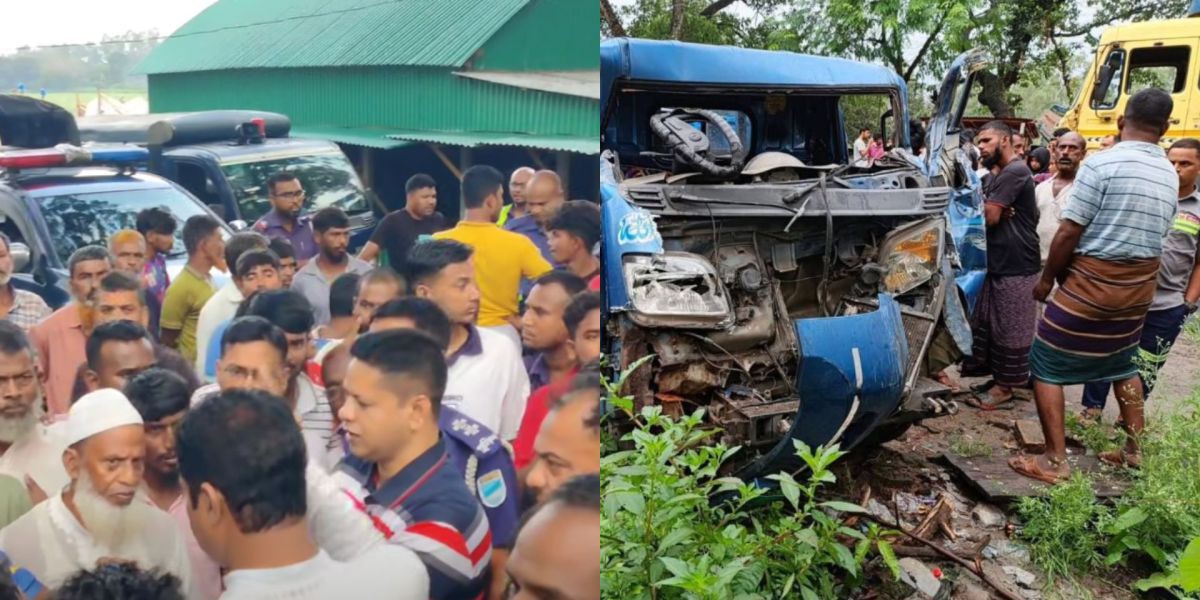 সিরাজগঞ্জে ট্রাক-পিকআপ সংঘর্ষে ব্যবসায়ী নিহত