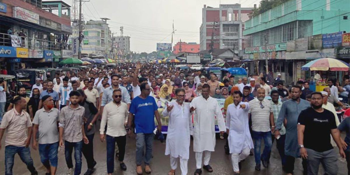 ঈশ্বরগঞ্জে জুলাই বিপ্লবের দুই বছর পূর্তিতে বিএনপির আনন্দ মিছিল ও সমাবেশ..
