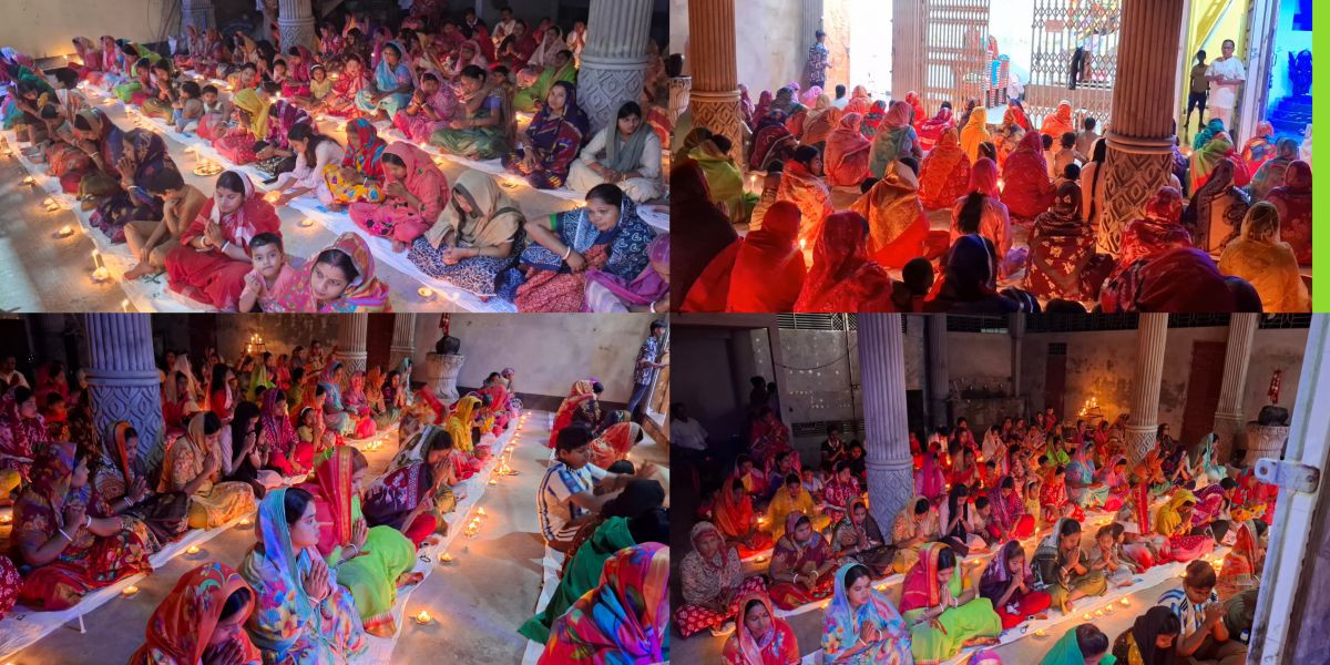 জগতের সব জীবের কল্যাণ কামনায় দুর্গাপুরে সনাতন  ধর্মাবলম্বীদের  প্রদীপ প্রজ্বলন..