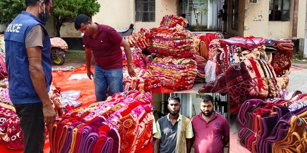 ঈশ্বরগঞ্জে ট্রাকভর্তি ভারতীয় চোরাই মাল আটক গ্রেফতার ২