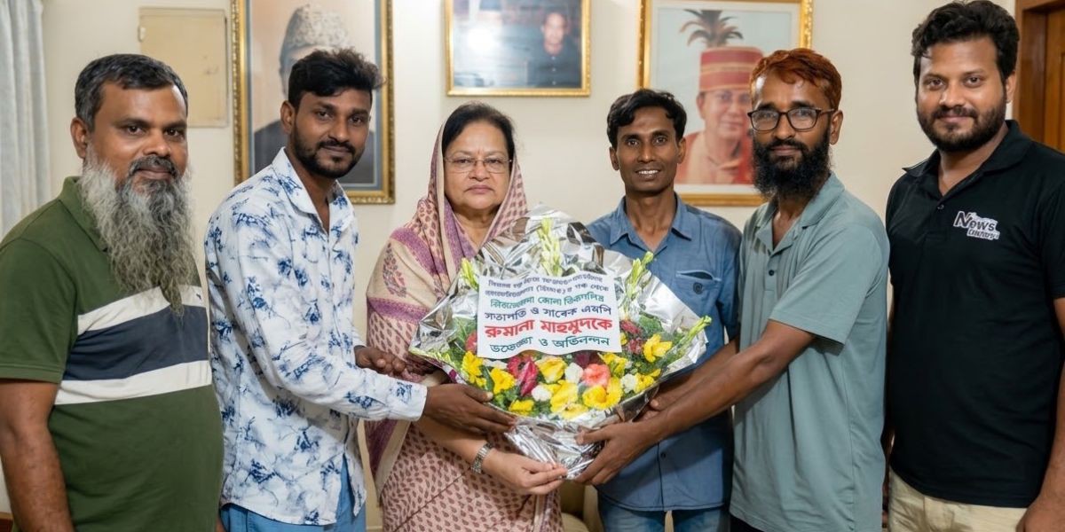 সিরাজগঞ্জে সাবেক এমপি রুমানা মাহমুদকে টিসিএ’র ফুলেল শুভেচ্ছা..