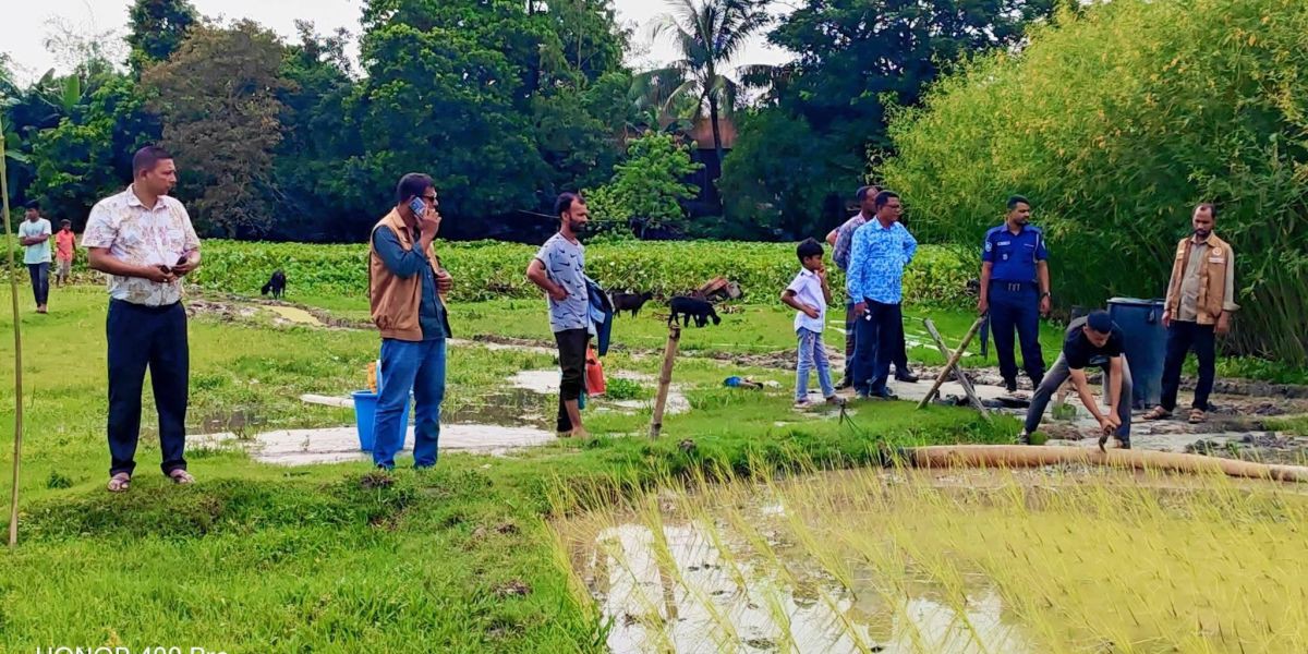 মাধবপুরে অবৈধ মাটি-বালু উত্তোলন বন্ধে অভিযানে ড্রেজার-পাইপ ধ্বংস..