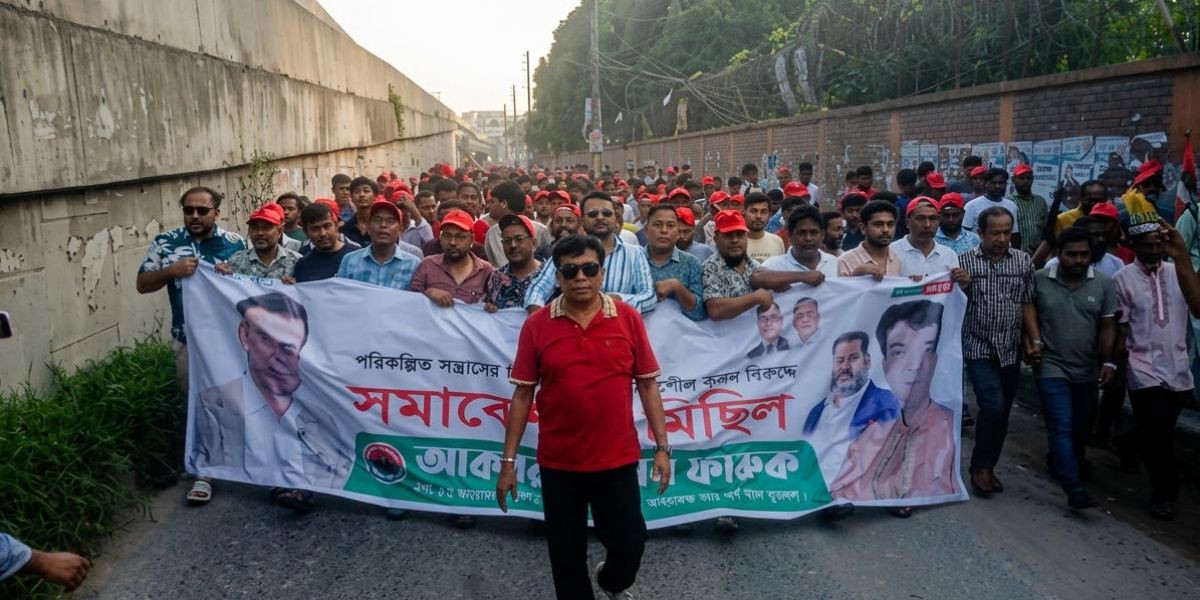 পরিকল্পিত সন্ত্রাসের প্রতিবাদে গাজীপুরে যুবদলের বিক্ষোভ মিছিল..