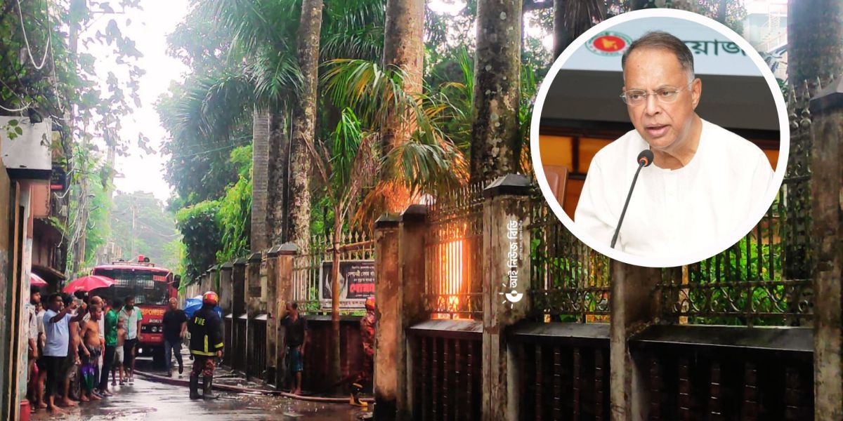 বজ্রপাতে জ্বালানিমন্ত্রীর বাসভবনে জলন্ত আগুন