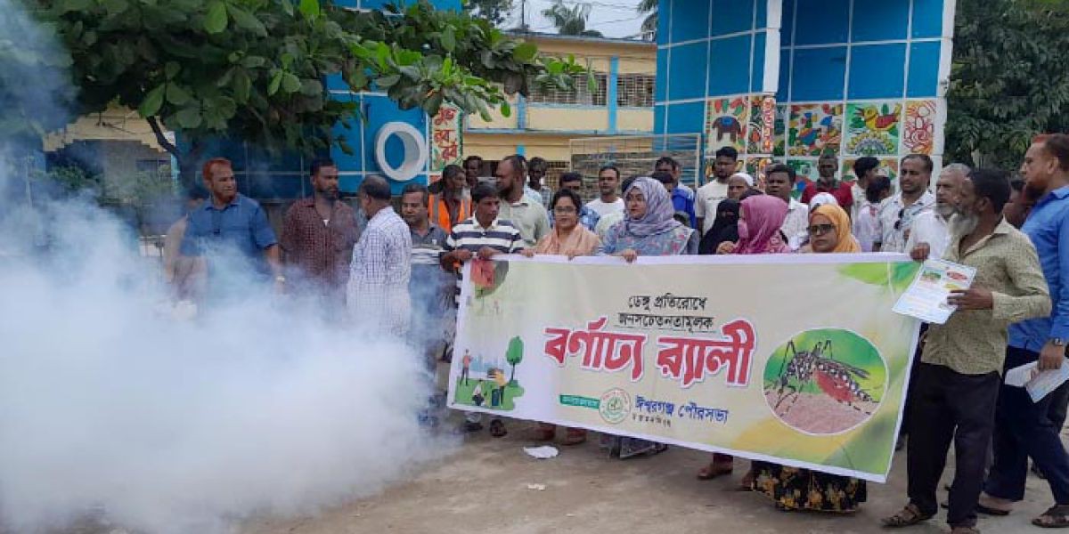 ঈশ্বরগঞ্জে ডেঙ্গু প্রতিরোধ অভিযান শুরু চলবে তিন মাস 