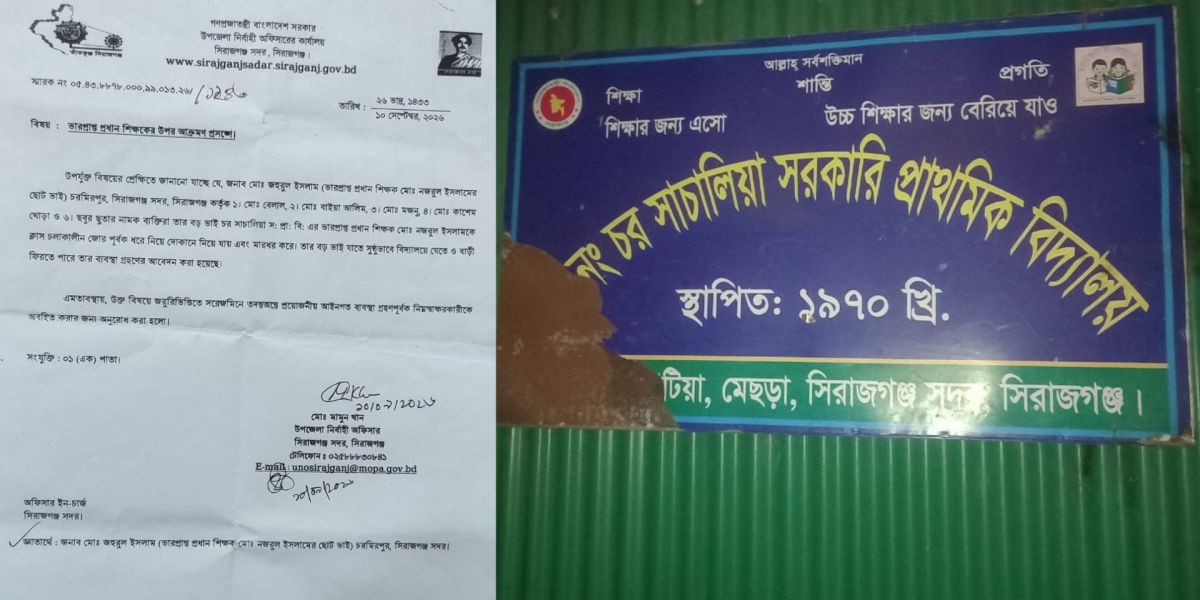 প্রধান শিক্ষককে তুলে নিয়ে নির্যাতনের অভিযোগ বিএনপি নেতার বিরুদ্ধে..