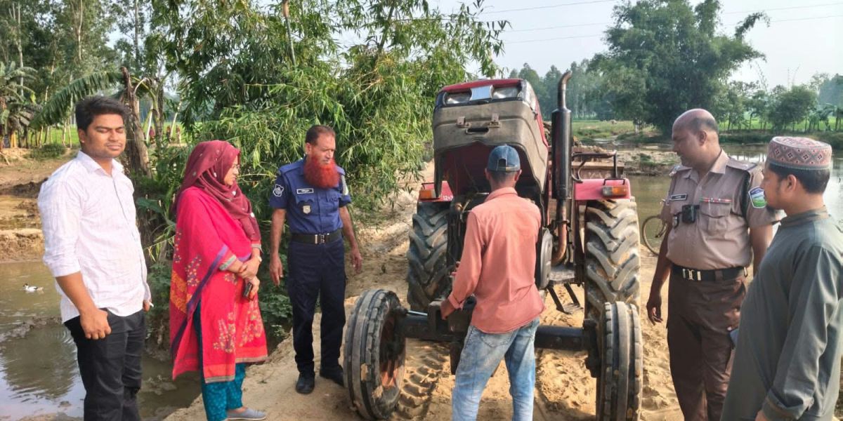 বকশীগঞ্জে অবৈধভাবে মাটি কাটায় ৫০ হাজার টাকা জরিমানা