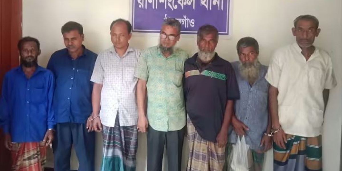 ঠাকুরগাঁওয়ে জুয়ার আসরে হানা: নগদ অর্থসহ আটক ৭, থানায় মামলা..
