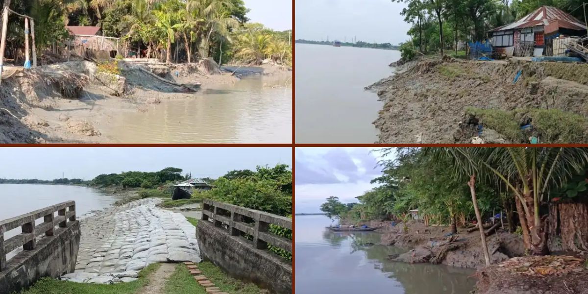 মোংলা-ঘাষিয়াখালী চ্যানেলের আগ্রাসন: মানচিত্র থেকে মুছে যাচ্ছে রামপালের জনপদ..
