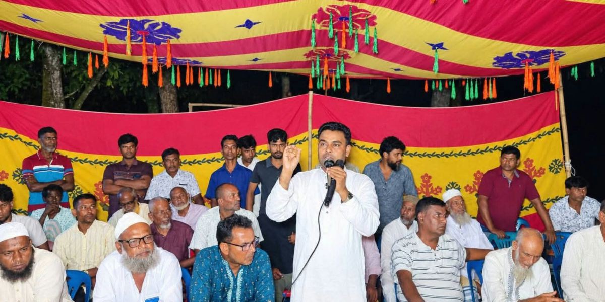 শেরকোলে উঠান বৈঠকে চেয়ারম্যান প্রার্থী জয়নাল আবেদিনের উন্নয়ন ও জনসেবার অঙ্গীকার..