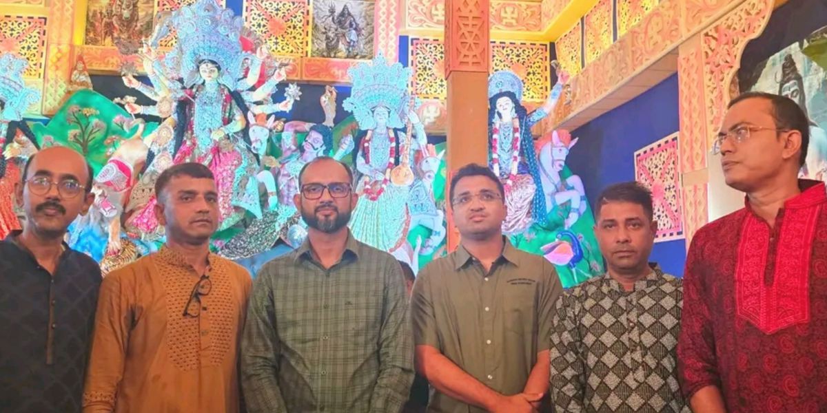 শ্রীমঙ্গলে দুর্গাপূজার নিরাপত্তা পরিদর্শনে জেলা প্রশাসক..