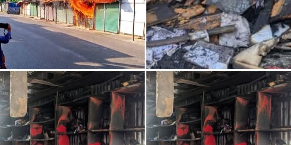 আমতলীতে অগ্নিকাণ্ডে দুটি  দোকান পুড়ে ছাই  ক্ষতি ২৫ লাখ টাকা..